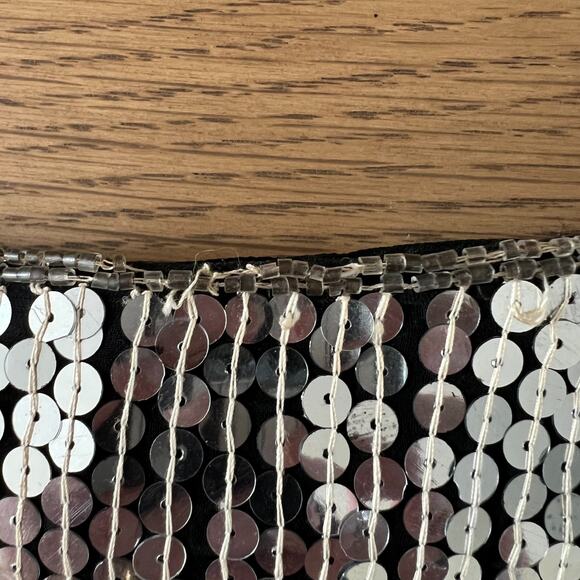 Vintage 80s Joseph Le‎ Bon Silk Sequin Beaded Top Size Medium Avant Garde Artsy - Picture 8 of 9